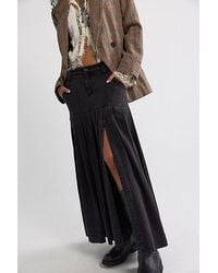 Free People - 53Rd Street Chino Maxi Skirt - Lyst