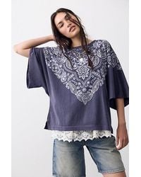 Free People - Heirloom Printed Tee - Lyst