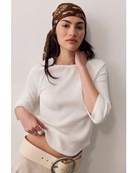 Free People - Easy Does It Three-Quarter Sleeve Top - Lyst
