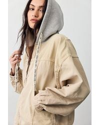 Free People - We The Free Iggy Hooded Denim Jacket - Lyst