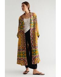 Free People - Coco Printed Duster Jacket - Lyst