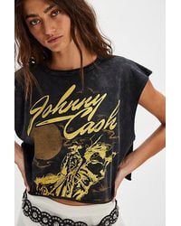 Daydreamer - Johnny Cash Sunset Cropped Muscle Tee By - Lyst