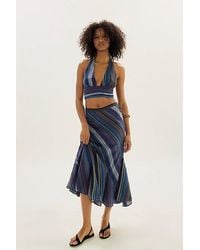Free People - Sedona Stripe Midi Skirt Set - Lyst