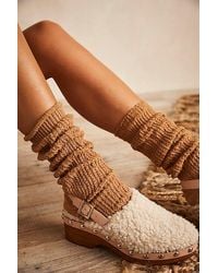 Free People - Staple Slouch Socks At In Camel - Lyst