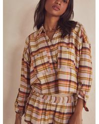 Free People Wrapped In Flannel Set - Brown