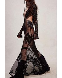 For Love & Lemons - Temecula Cut Out Maxi Dress At Free People In Onyx, Size: Xs - Lyst