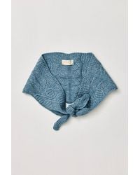 Free People - Cozy Cable Triangle Scarf - Lyst