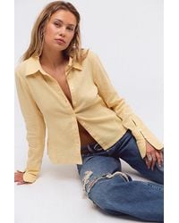 Free People - Mallory Solid Shirt - Lyst