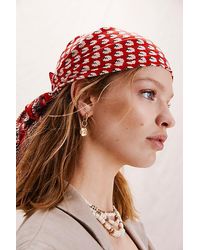 Free People - Lotus Paisley Print Bandana At In Red Combo - Lyst