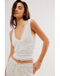 Free People - Day One Tank Top At Free People In Ivory, Size: Xs - Lyst