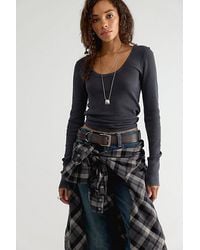 Free People - Easy Does It Scoop-Neck Top - Lyst