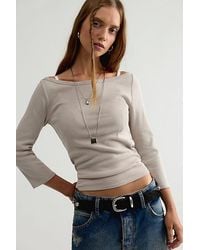 Free People - Atlas Boat Neck Top - Lyst