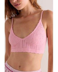 Intimately By Free People - Heirloom Seamless Longline V-Neck Bralette By - Lyst