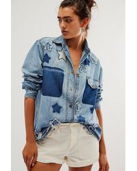 One Teaspoon - Everyday Blue Classic Star Shirt At Free People In Johnny Blue, Size: Xs - Lyst