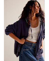 Free People - By Your Side Lined Hoodie At Free People In Starless Sky, Size: Small - Lyst