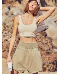 Cotton Calla Knit Harem Shorts 