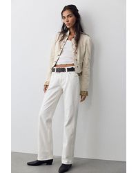 Free People - Luna Mid-Rise Straight Jeans - Lyst
