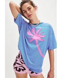 Ragabond - Striped Palm Applique Tee By - Lyst