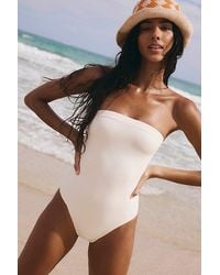 Toast Swim - Toast Signature Tube One-piece At Free People In Meringue, Size: Small - Lyst