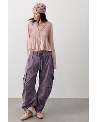 Free People - Reef Curved Twill Cargo Pants - Lyst