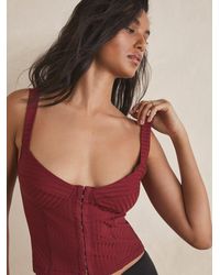 Free People Serenity Corset Cami - Red