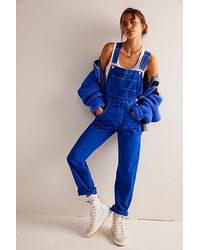 Free People - Ziggy Denim Overalls At Free People In Brady Blue, Size: Small - Lyst