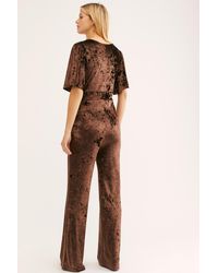 Free People Night Fever Jumpsuit - Brown