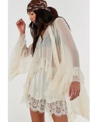 Free People - Full Sleeve Frill Top - Lyst