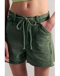 Free People - Camped Out Cotton-Canvas Shorts - Lyst