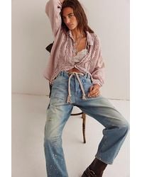 Free People - We The Free Moxie Pull-on Barrel Jeans - Lyst