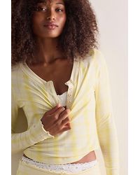 Intimately By Free People - Dream State Printed Henley Top By - Lyst