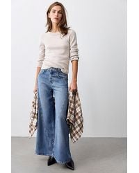 Free People - Haven Twisted Wide-Leg Jeans - Lyst