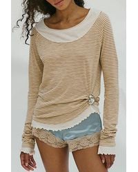 Free People - Two's A Charm Stripe Long Sleeve Top - Lyst