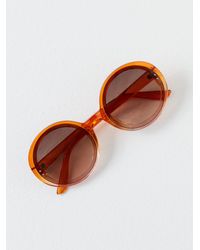 Free People - Stuck On You Round Sunglasses - Lyst