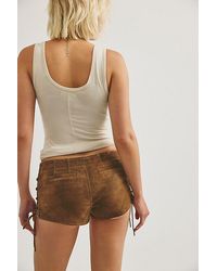 Free People - Sun Siren Vegan Suede Micro Shorts - Lyst