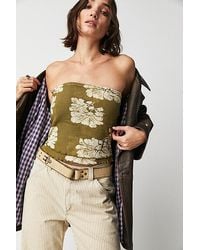 Free People - Poppy Tube Top At In Army Green Combo, Size: Medium - Lyst