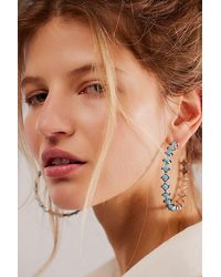 Free People - Carmella Hoops At In Silver - Lyst