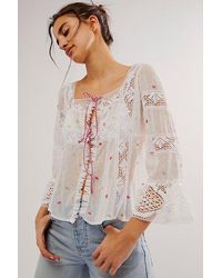 Anna Sui - Arcadia Blossom Lace Top - Lyst