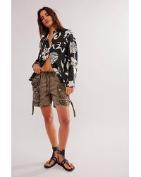Free People - Moon Bay Parachute Shorts At In Army, Size: Xs - Lyst