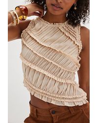 Free People - S Smocked Top - Lyst