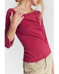 Free People - Atlas Boat Neck Top - Lyst