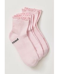 DOUBLESOUL - Ruffle Quarter Sock Pack - Lyst