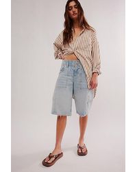 Free People - Extreme Measures Barrel Shorts At Free People In Break The Rules, Size: 24 - Lyst