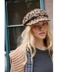 Free People - 90's Leopard Cadet Hat - Lyst