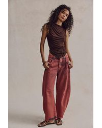 Free People - Good Luck Mid-Rise Barrel Jeans - Lyst
