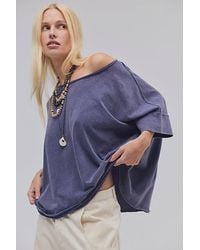 Free People - Rex Oversized Cotton Tee - Lyst