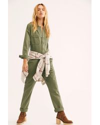 Free People Lee Union Coverall - Green