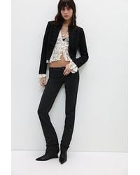 Free People - Quinn Ultra Low-Rise Slim Trousers - Lyst