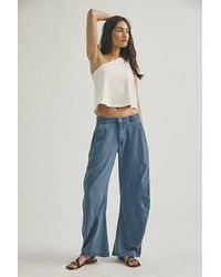 Free People - Spotlight Washed Barrel Chino Trousers - Lyst