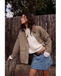 Free People - Lemon Denim Jacket - Lyst
